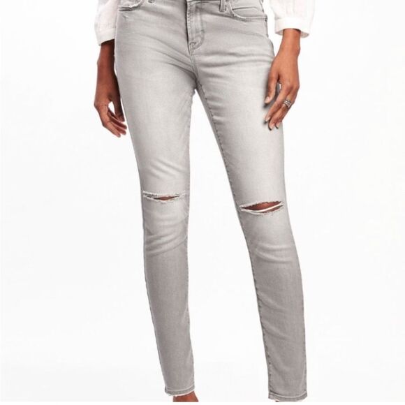 Old Navy Women's Grey Rockstar Midrise Jeans - Picture 1 of 10